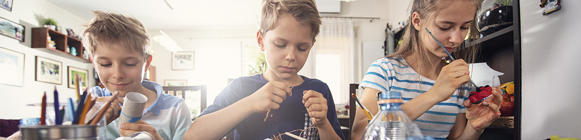 Kids doing crafts